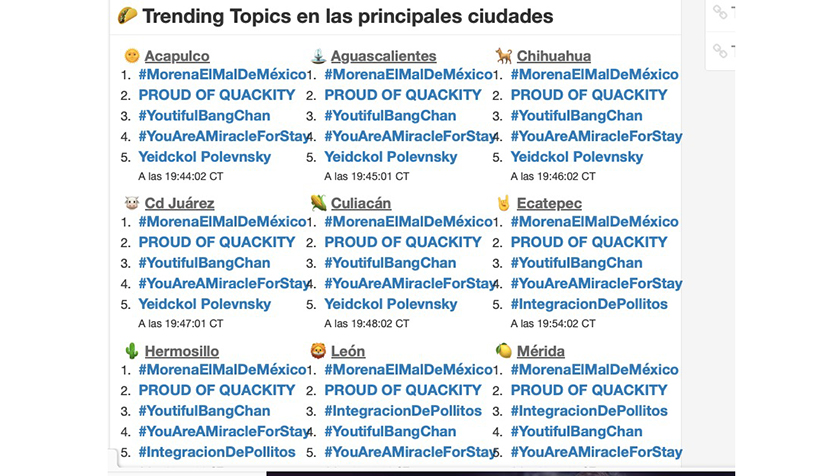 Es tendencia #MorenaElMalDeMéxico