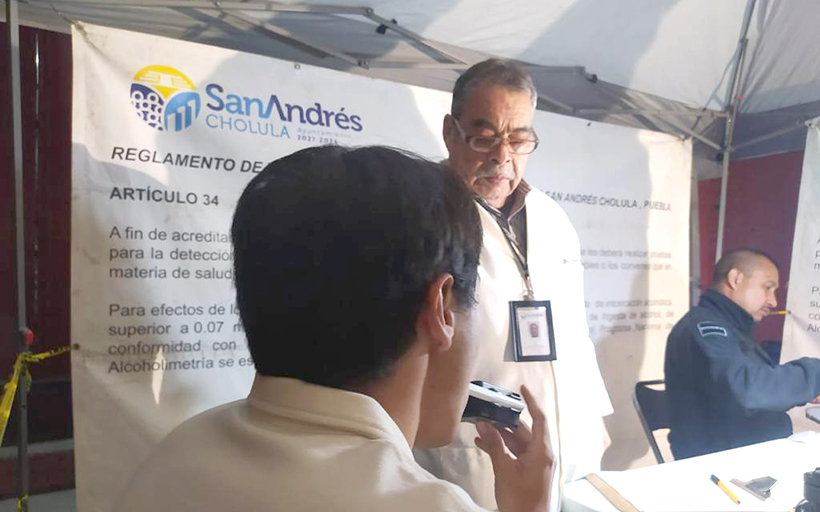Para salvar vidas, continúa vigente operativo alcoholímetro en San Andrés Cholula