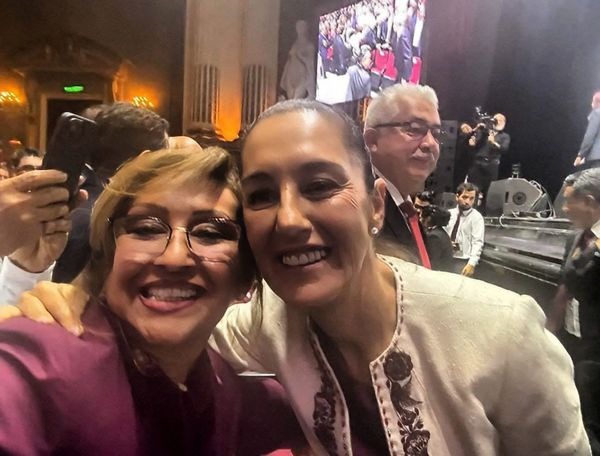 Lorena Cuéllar celebró con Claudia Sheinbaum entrega de su constancia como Presidenta Electa