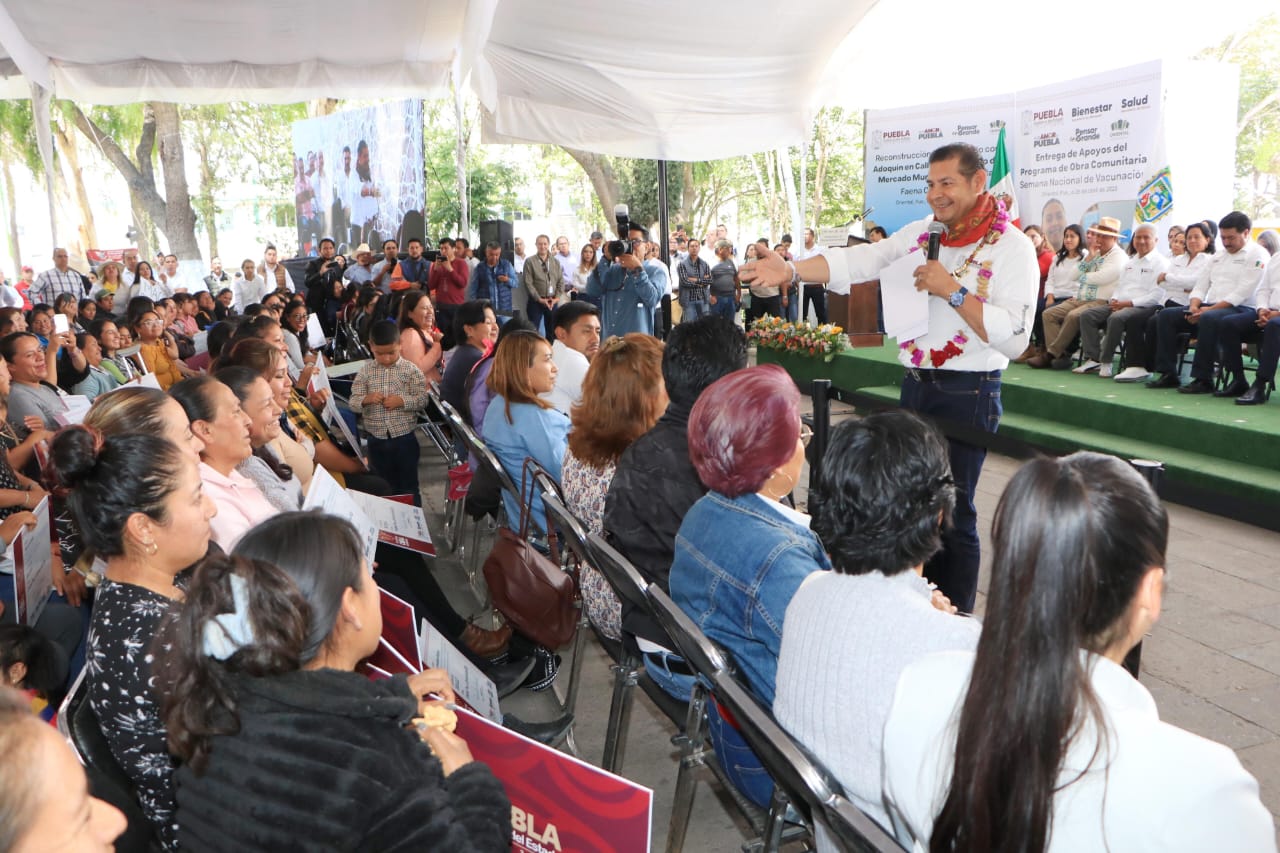 En Oriental, Gobierno de Puebla genera bienestar y desarrollo