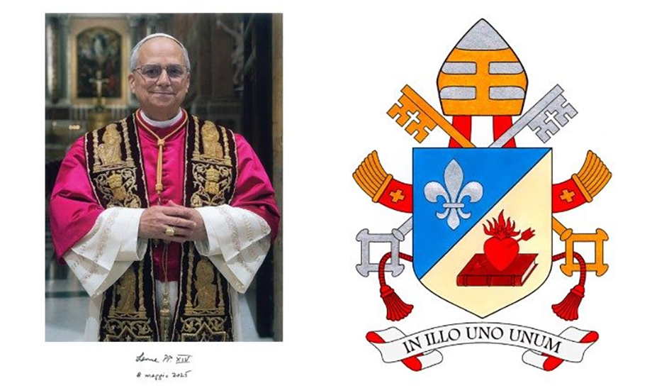 Fue publicado el escudo y el lema del Papa León XIV