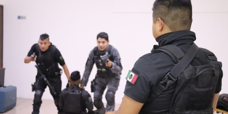 Capacitación especializada fortalece al Grupo Táctico de San Pedro Cholula