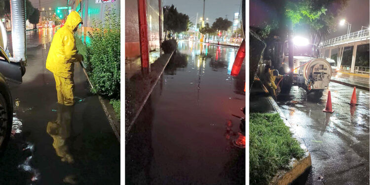 Coordinación efectiva ante lluvias, respuesta inmediata en seis puntos de la ciudad: Gobierno de la Ciudad y Agua de Puebla