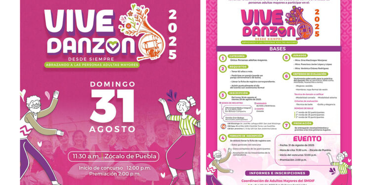 Invita SMDIF a personas adultas mayores a participar en el primer “Vive Danzón 2025”