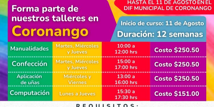 Con talleres, DIF Municipal y CECADE ofrecen capacitación para la población de Coronango