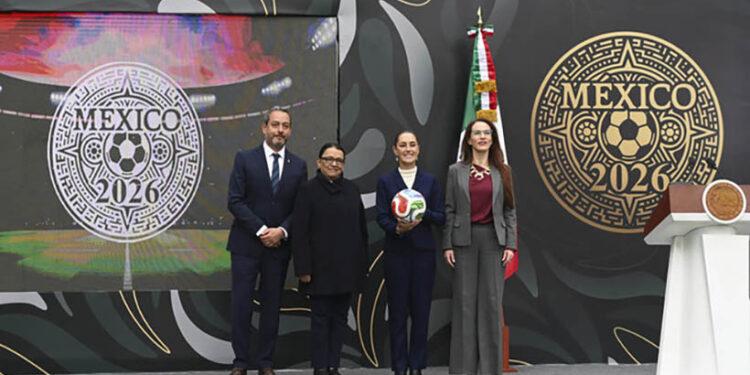 Presidenta presenta la Copa Mundial FIFA 2026; “es momento para compartirle al mundo lo que es México y el momento histórico que vive”