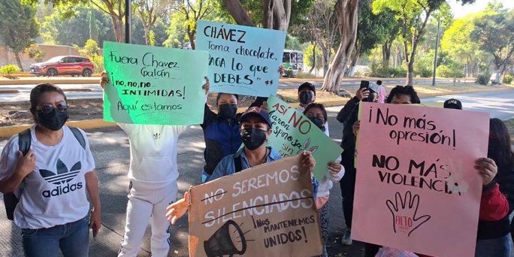 Trabajadores de Sese México se manifiestan en contra del sindicato de Aarón Espinoza y Chávez Galán
