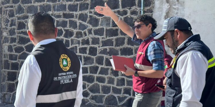 Gobierno de Puebla supervisa rutas de evacuación del volcán Popocatépetl