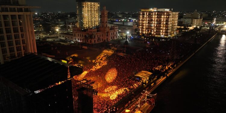 Récord de asistencia: más de 130 mil personas viven el “Festival Puerto Sonoro”, en Veracruz, en el marco del circuito nacional de festivales por la paz