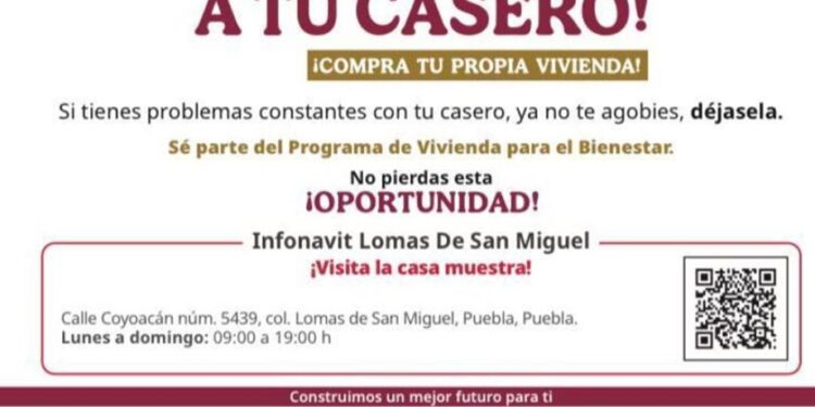 INFONAVIT activa punto de venta de viviendas del Bienestar en Puebla