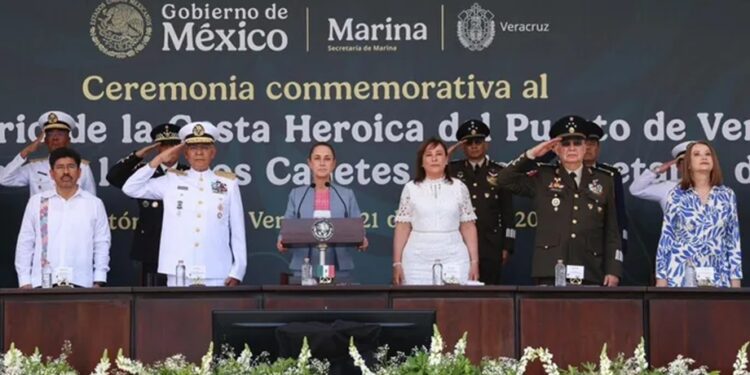 El amor vence al entreguismo y la ambición; la patria se ama y defiende: Presidenta en 112 Aniversario de la defensa del Puerto de Veracruz