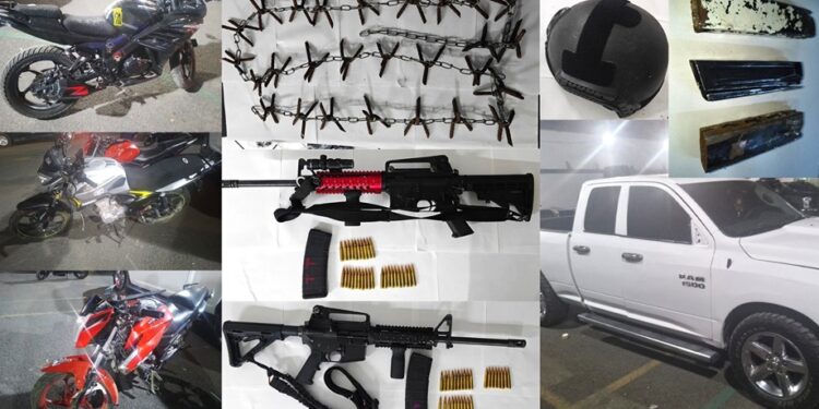 Fuerzas de seguridad logran aseguramiento de armamento de alto calibre