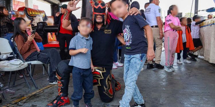 Policía Auxiliar conmemora Día del Niño a hijas e hijos de guardias policiales