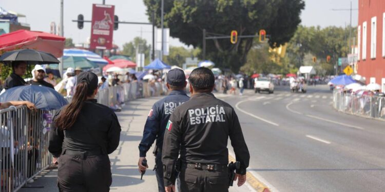 Fuerte dispositivo para dar seguridad a las y los poblanos en el Desfile