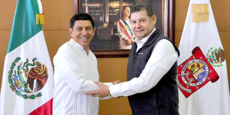Reunión de trabajo Armenta-Jara para colaboración en seguridad y gobernabilidad