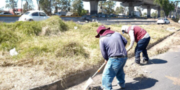 Refuerza Gobierno de Pepe Chedraui mantenimiento en bajo puentes de la capital