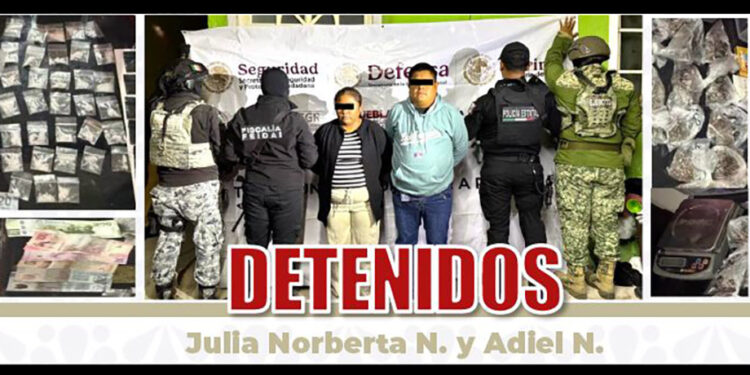 En operativo interinstitucional, ejecuta Fiscalía cateo y detiene a dos personas por narcomenudeo en Tehuacán
