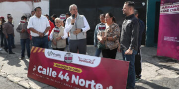 Encabeza Pepe Chedraui trabajos de rehabilitación vial en la colonia San Luis Gonzaga