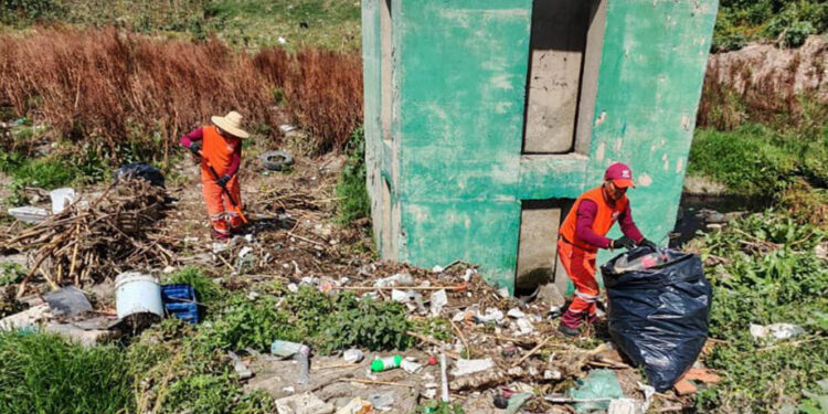 Refuerza Gobierno de Pepe Chedraui limpieza en el Vaso Regulador Santuario ante temporada de lluvias