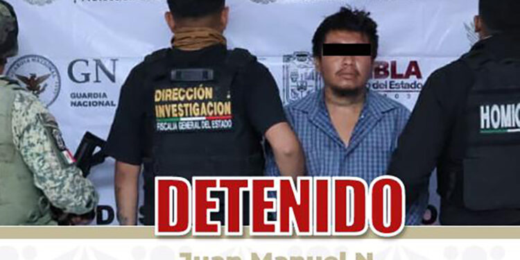Detiene FGE a presunto participante del multihomicidio registrado en Tehuitzingo