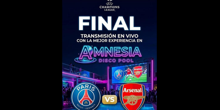 La Final de la UEFA Champions League se vivirá en un entorno único en Amnesia Disco Pool