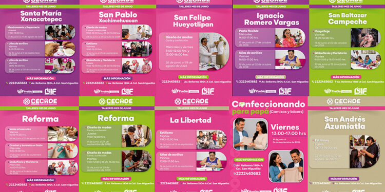Amplía DIF Puebla Capital la oferta de talleres del CECADE en juntas auxiliares