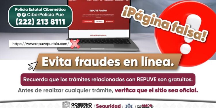 Seguridad Pública alerta sobre sitio web falso del REPUVE