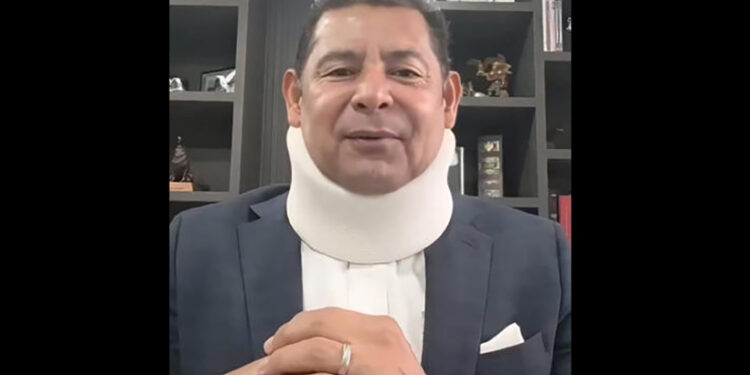Por lesión el Gobernador Alejandro Armenta reducirá eventos presenciales