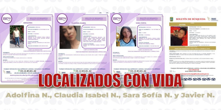 Mediante acciones de la FGE, recuperan familias contacto con cuatro personas reportadas como desaparecidas
