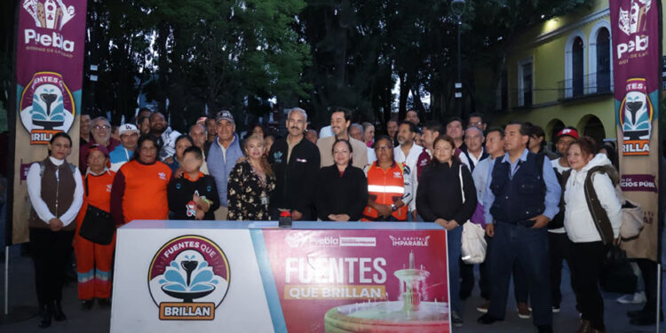 Inaugura Gobierno de Pepe Chedraui mantenimiento integral de la Fuente Álvaro Obregón
