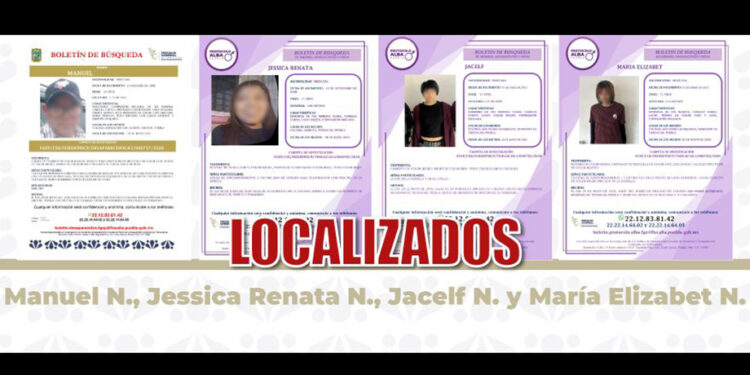Localiza FGE a cuatro personas reportadas como desaparecidas