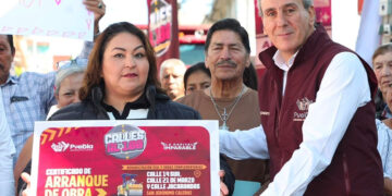 Encabeza Pepe Chedraui trabajos de rehabilitación vial en la Junta Auxiliar de San Jerónimo Caleras