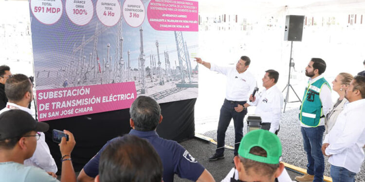 Subestación eléctrica asegura desarrollo industrial en San José Chiapa: Armenta Mier