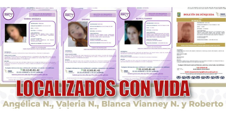 Da FGE certeza a familias tras localizar con vida a cuatro personas