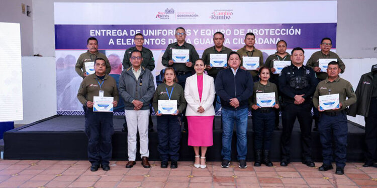 Dignifica Lupita Cuautle a la Guardia Ciudadana de San Andrés Cholula