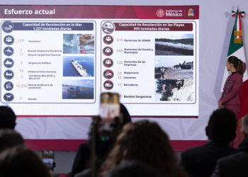 Gobierno de México destina 2 mil mdp a la estrategia de atención y manejo del sargazo en Quintana Roo: Claudia Sheinbaum