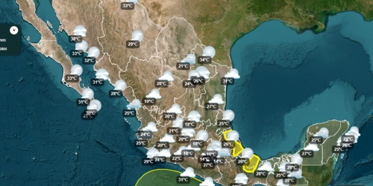 Lluvias en gran parte del país