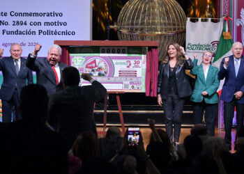 Presenta Lotería Nacional billete de Sorteo Superior que rinde homenaje al 30 aniversario de la Fundación Politécnico