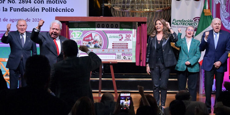 Presenta Lotería Nacional billete de Sorteo Superior que rinde homenaje al 30 aniversario de la Fundación Politécnico