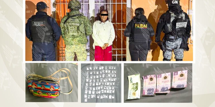 Asegura FGE inmueble, dosis de droga y detiene a una mujer por narcomenudeo en Huauchinango