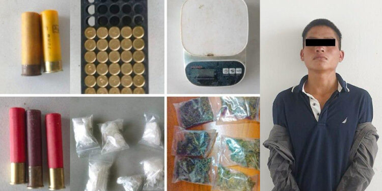 Inhibe Policía Estatal traslado de cartuchos y droga en Huaquechula