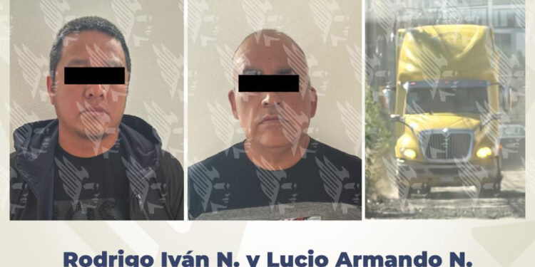 FGE desarticula banda de robo a transporte, recupera tractocamión en San Francisco Ocotlán