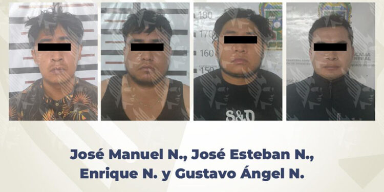 Aprehende FGE a cuatro probables responsables de homicidio calificado en Puebla capital