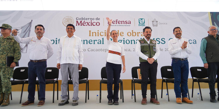 Estamos al rescate de la salud pública: Claudia Sheinbaum encabeza inicio de obra de Hospital General Regional IMSS Oaxaca y anuncia uno nuevo del IMSS Bienestar