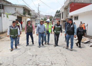 Avanza Gobierno de Pepe Chedraui con rehabilitación vial en la Junta Auxiliar de San Jerónimo Caleras