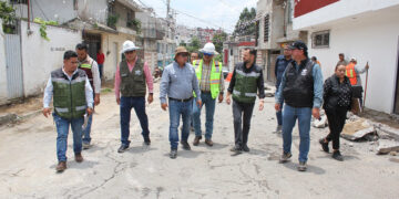Avanza Gobierno de Pepe Chedraui con rehabilitación vial en la Junta Auxiliar de San Jerónimo Caleras