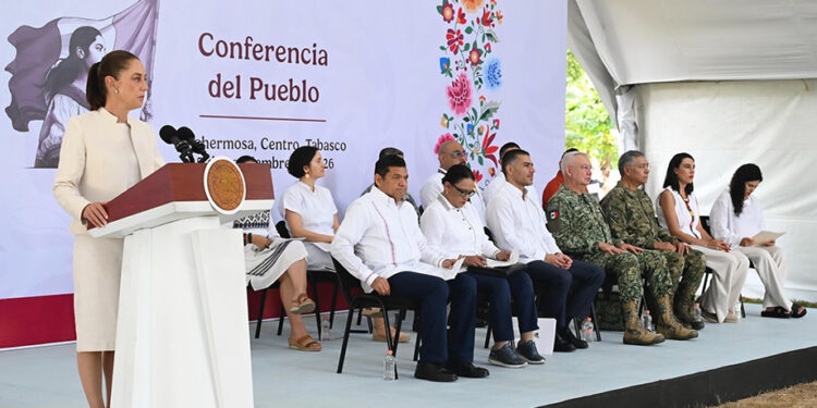 La atención a las Causas de la Estrategia Nacional de Seguridad y la cero impunidad reducen 54% los homicidios dolosos en Tabasco: Sheinbaum