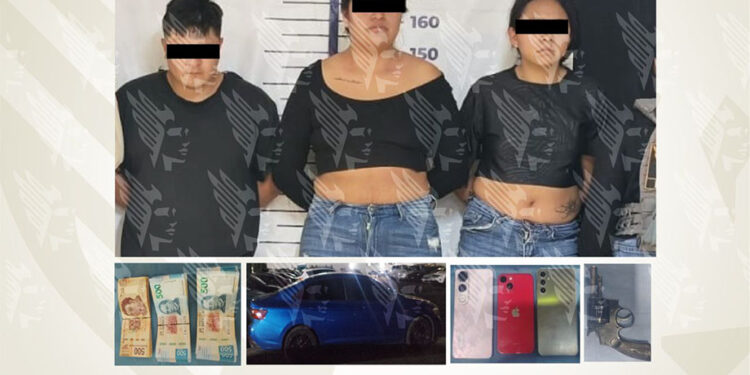 Detiene FGE a tres personas por extorsión en San Pedro Cholula