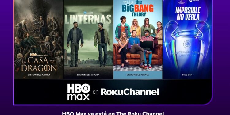 HBO Max llega a Suscripciones Premium en The Roku Channel