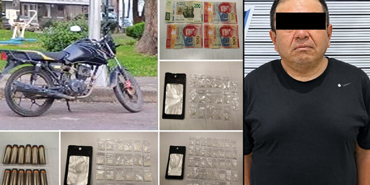 Detienen fuerzas de seguridad a masculino tras operativo en el mercado Morelos